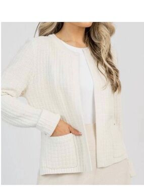 NWT Be Cool Open Knit Ivory Cream Cardigan Sweater